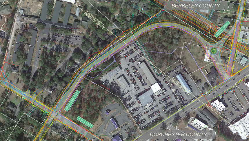 Technical diagram of N. Cedar Street project area. 
